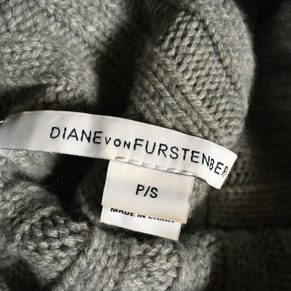 DVF DIANE VON FURSTENBERG Grey Ahiga Wool & Cashmere Sweater S - Picture 4 of 6